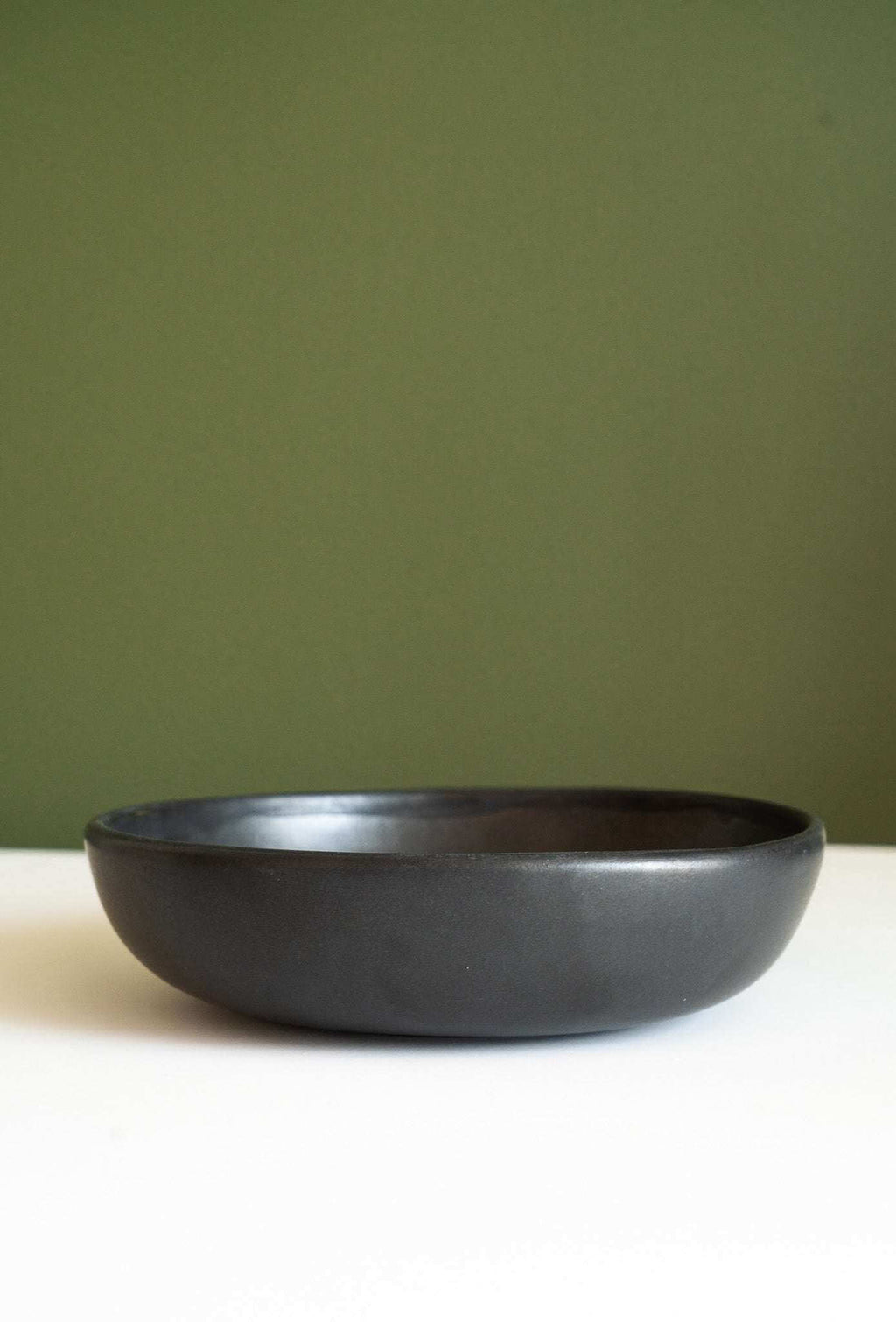 Black Matte Stoneware Pasta Bowl - Wine Drop Cookery LLC