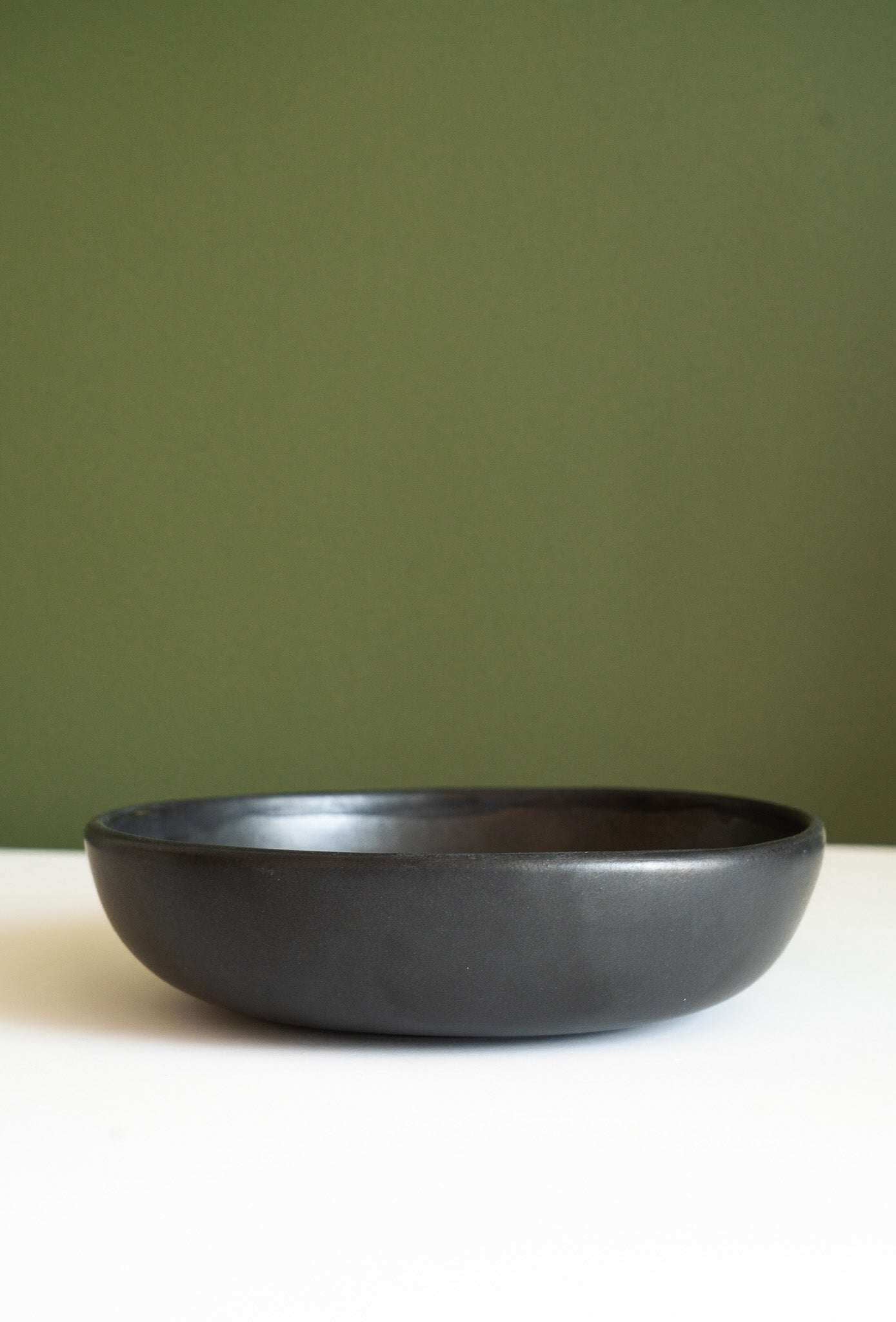 Black Matte Stoneware Pasta Bowl - Wine Drop Cookery LLC