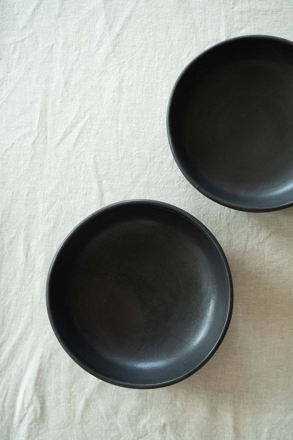 Black Matte Stoneware Pasta Bowl - Wine Drop Cookery LLC