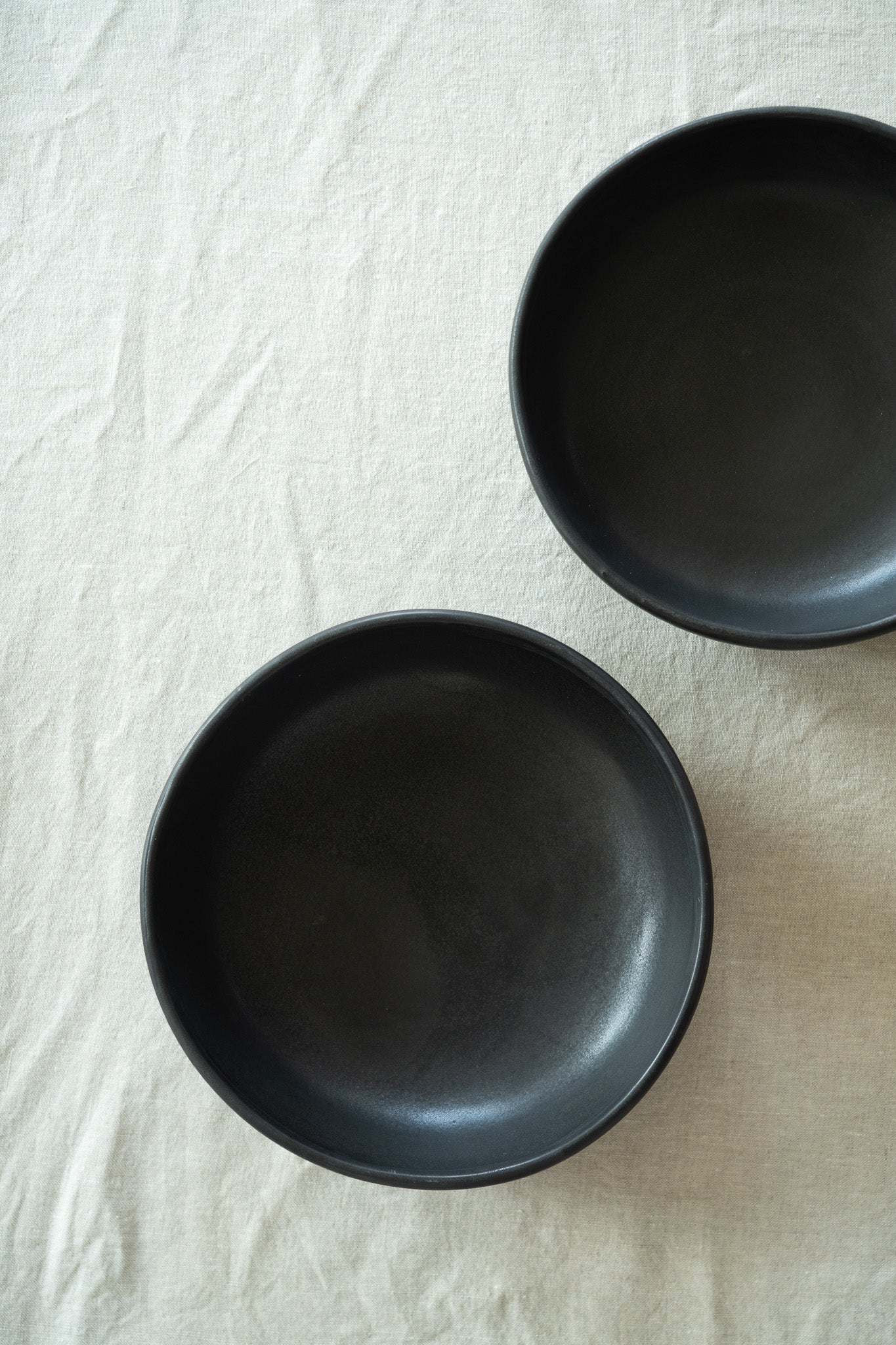 Black Matte Stoneware Pasta Bowl - Wine Drop Cookery LLC