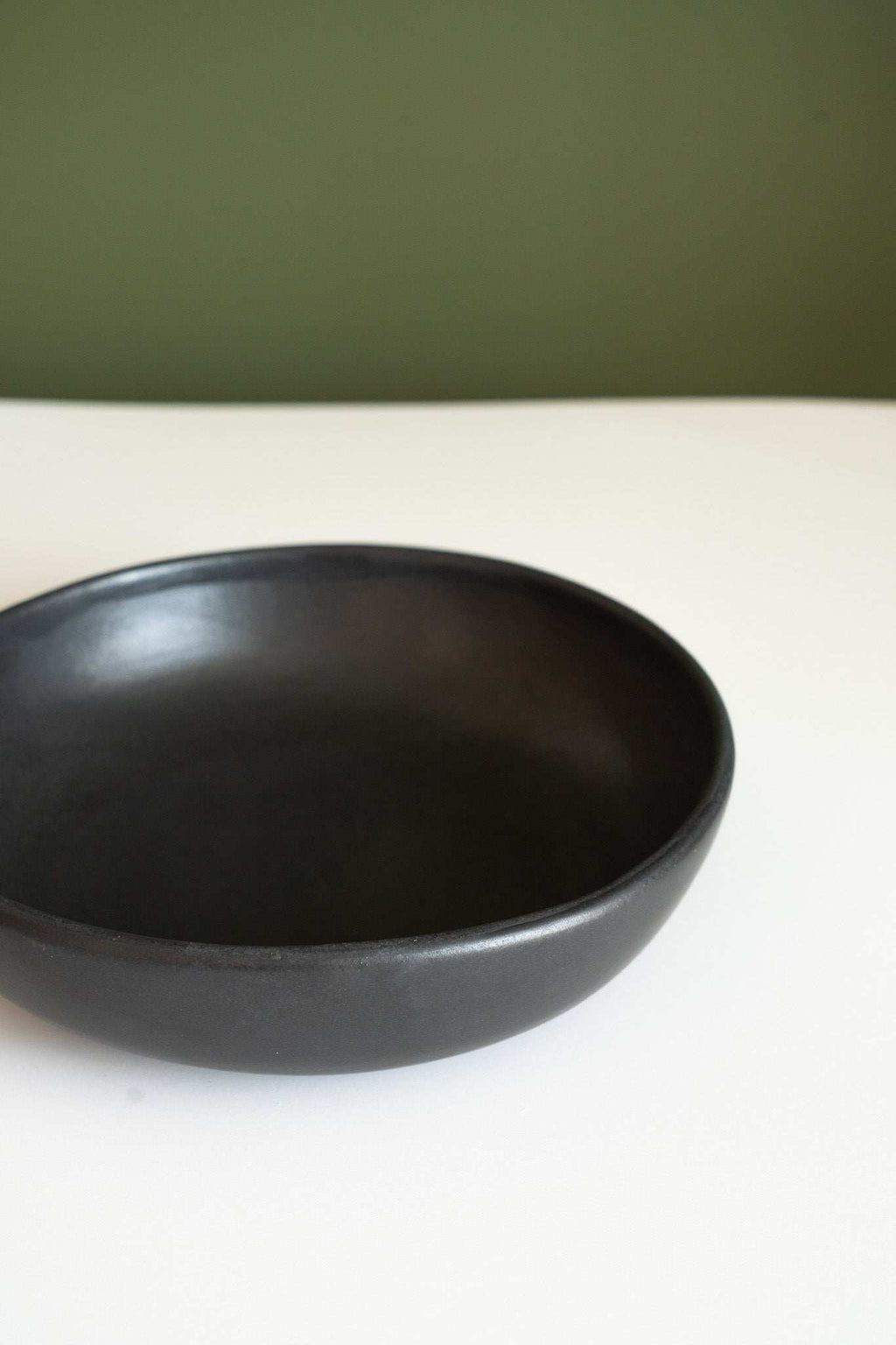 Black Matte Stoneware Pasta Bowl - Wine Drop Cookery LLC