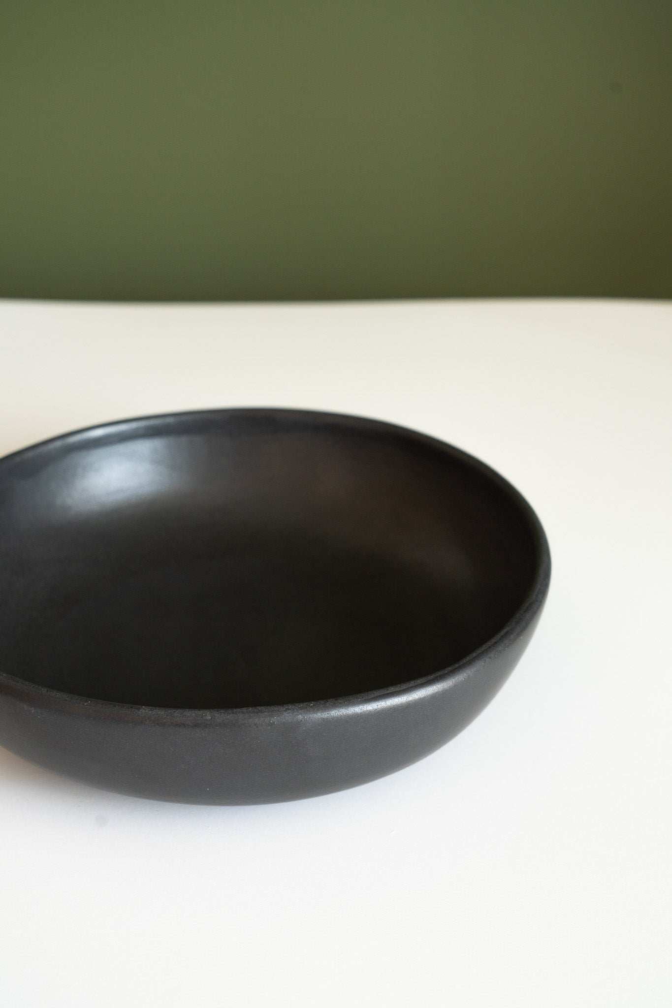 Black Matte Stoneware Pasta Bowl - Wine Drop Cookery LLC