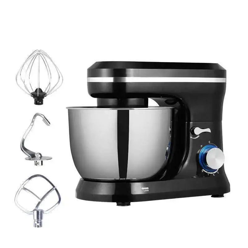 Black Stand Mixer with Stainless Steel Bowl