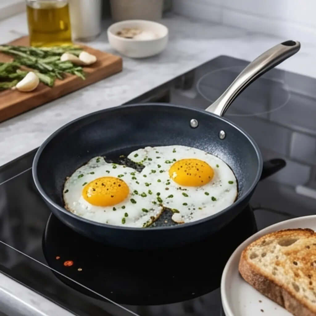 Carbon Steel Frying Pan - Wine Drop Cookery LLC