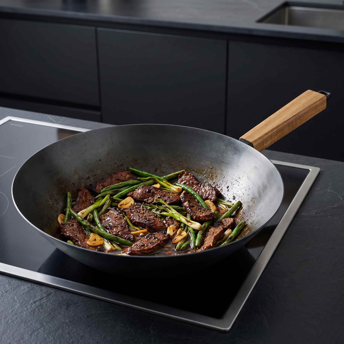 Carbon Steel Wok, 12" - Wine Drop Cookery LLC