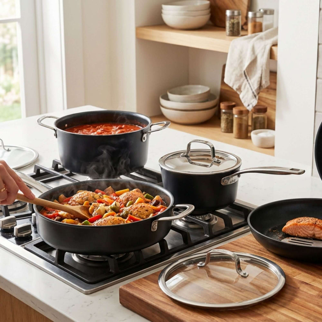 Ceramic Nonstick 12-Piece Set - Wine Drop Cookery LLC