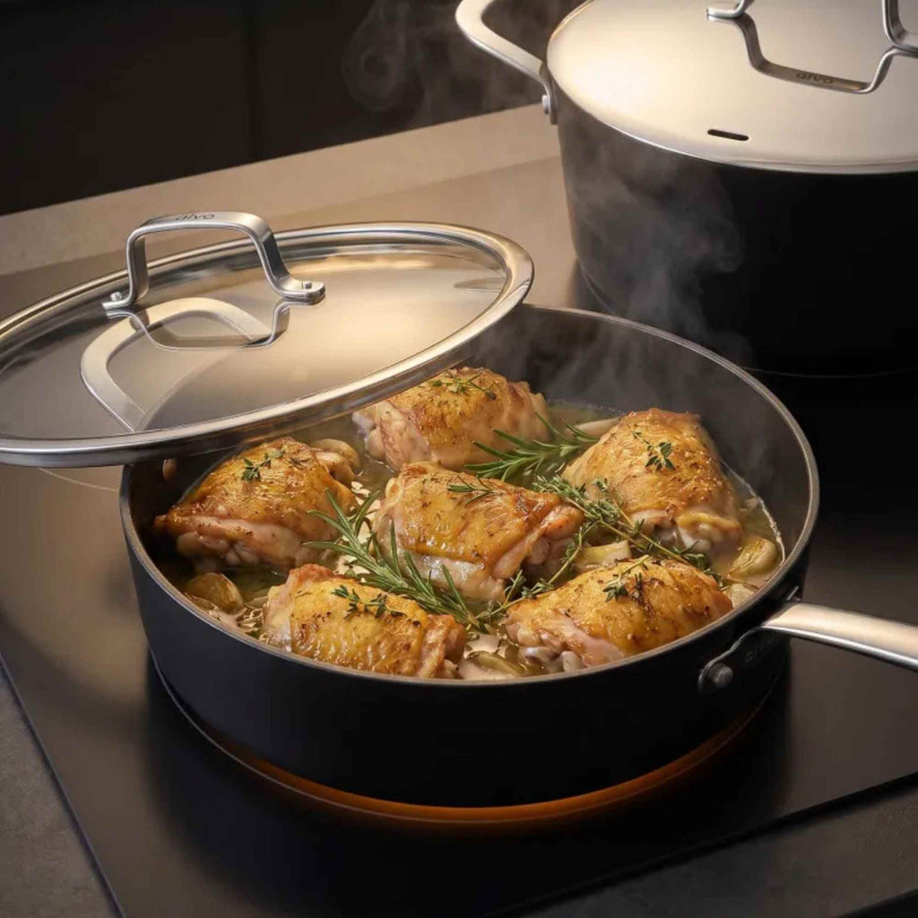 Ceramic Nonstick 4-Piece Saute and Stock Pot Set - Wine Drop Cookery LLC