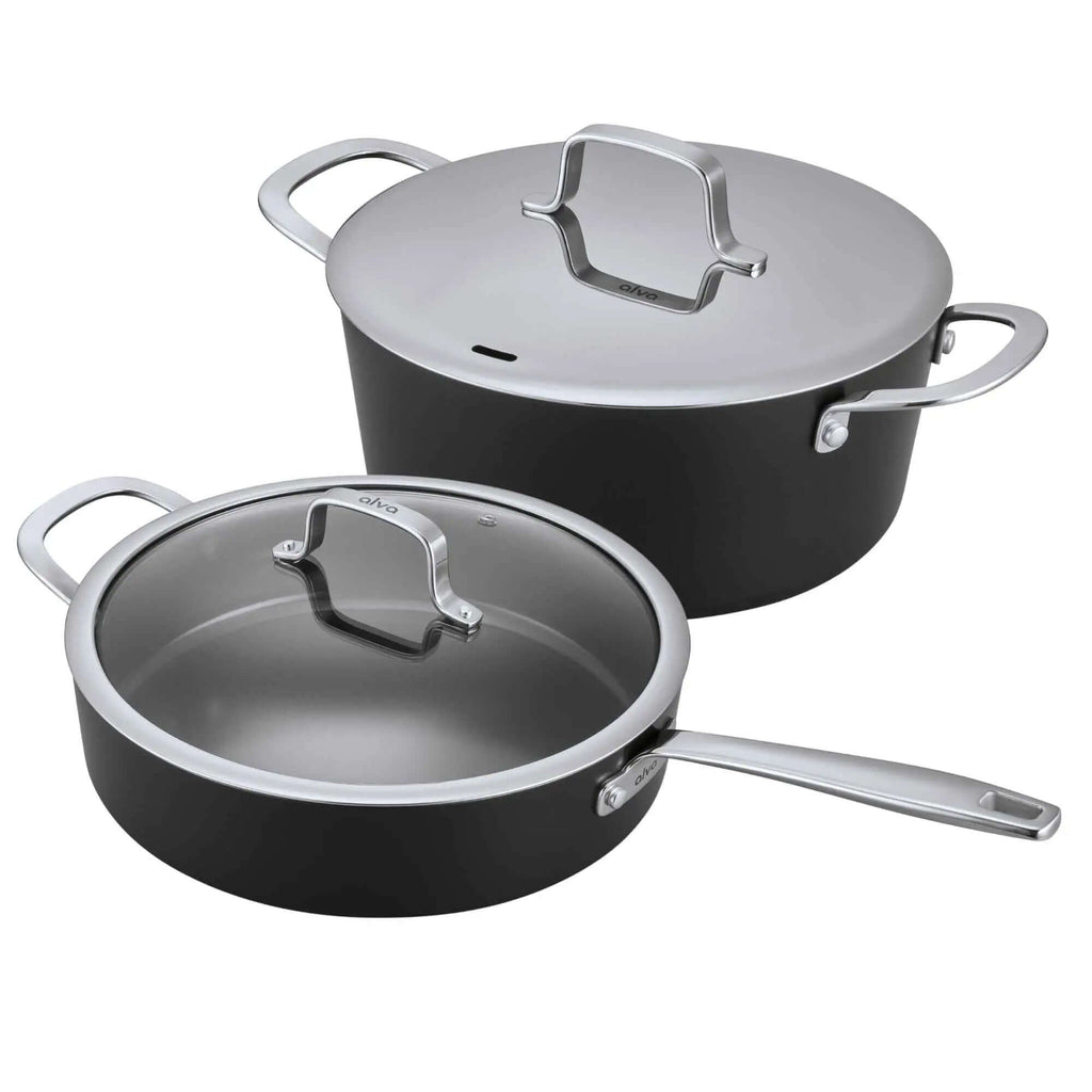 Ceramic Nonstick 4-Piece Saute and Stock Pot Set - Wine Drop Cookery LLC