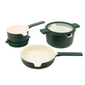 Ceramic Nonstick 5-Piece Stackable Set - Wine Drop Cookery LLC