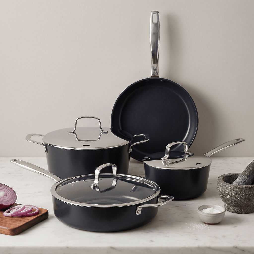 Ceramic Nonstick 9-Piece Pan Set - Wine Drop Cookery LLC
