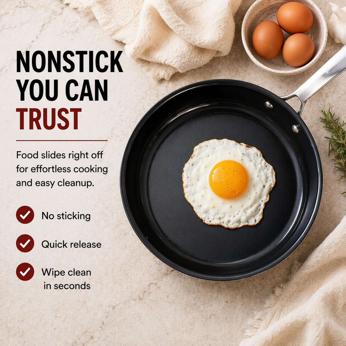Ceramic Nonstick Maestro 6-Piece Set - Wine Drop Cookery LLC