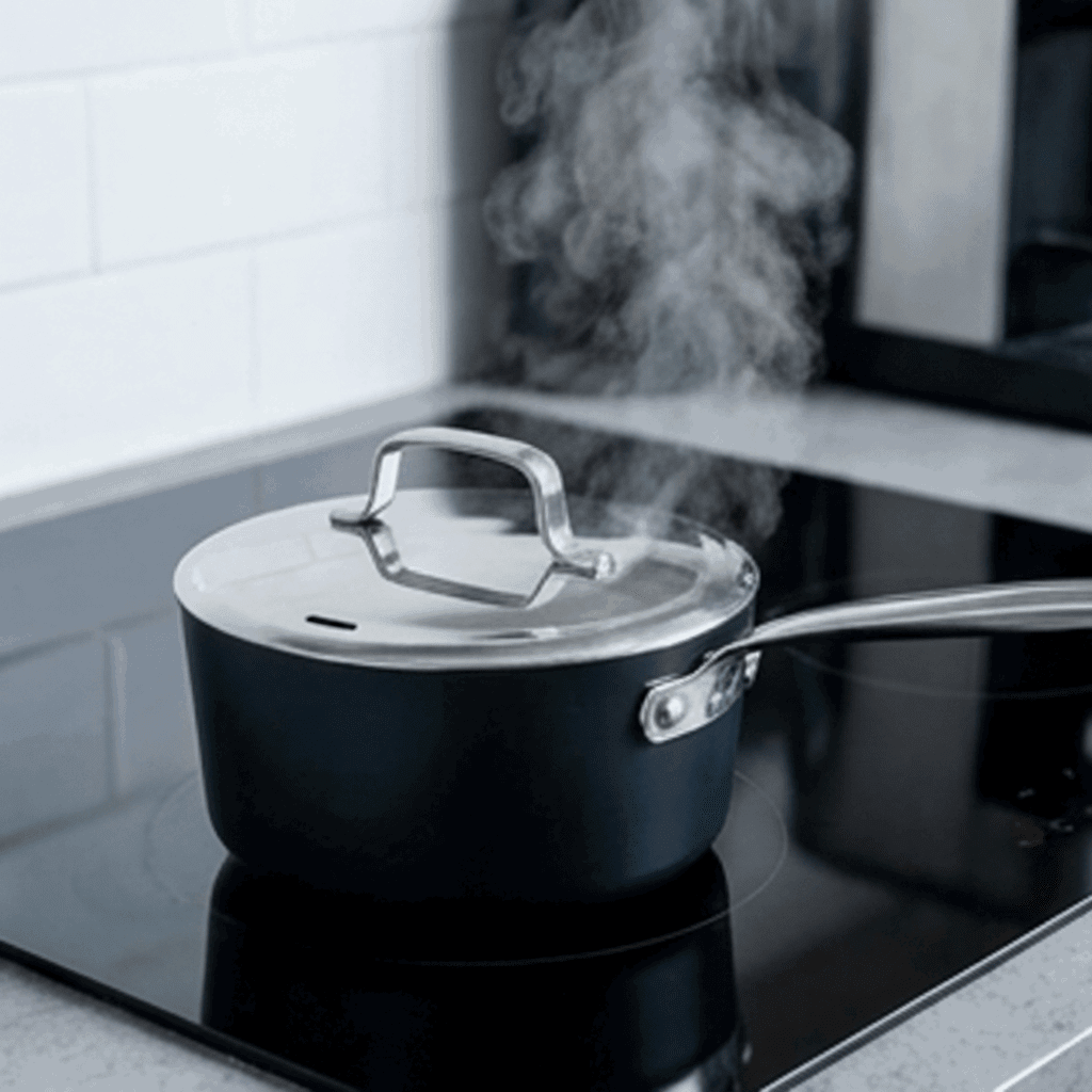 Ceramic Nonstick Saucepan with Lid, 2-Qt - Wine Drop Cookery LLC