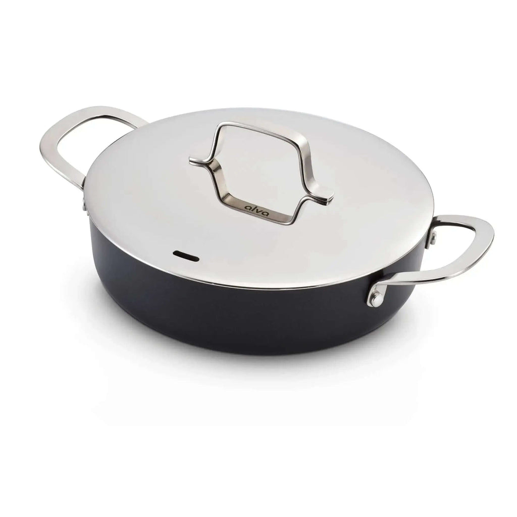 Ceramic Nonstick Sauté Pan with Lid, 3.5-Qt - Wine Drop Cookery LLC