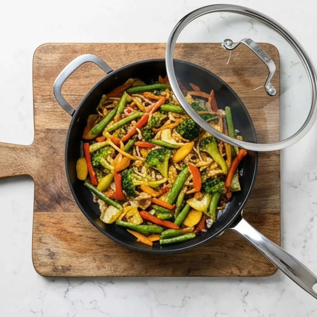 Ceramic Nonstick Sauté Pan with Lid, 4-Qt - Wine Drop Cookery LLC