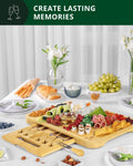Cheese Board XXL with Cutlery Set - Wine Drop Cookery LLC