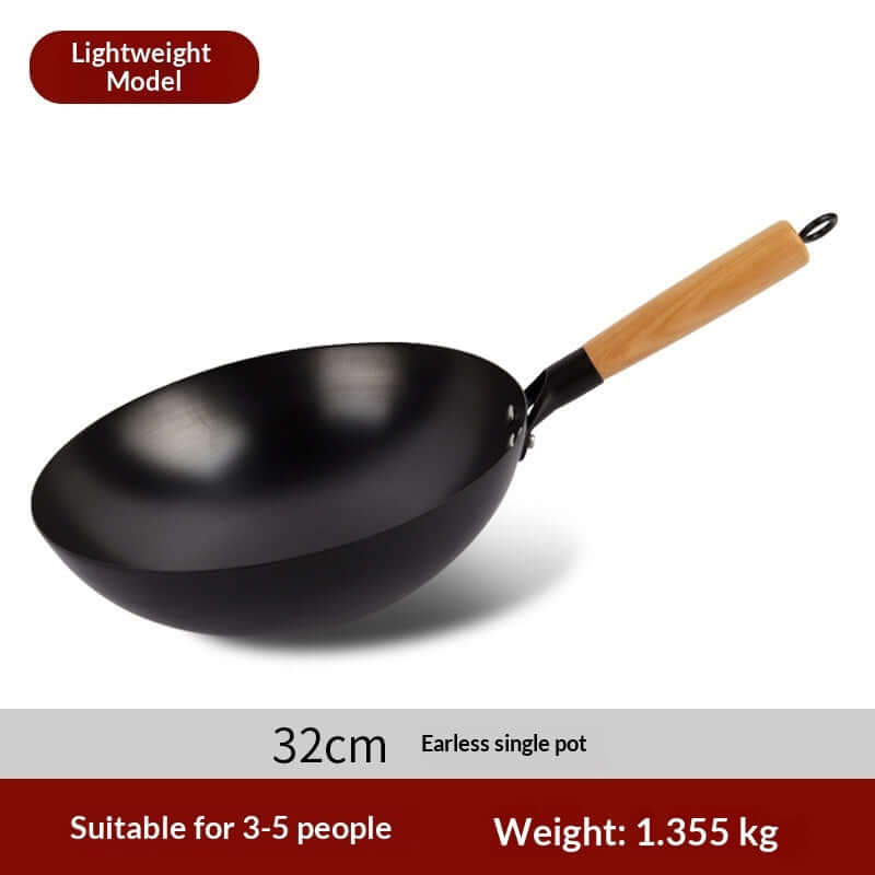 Wok sizes from 30cm to 36cm compared