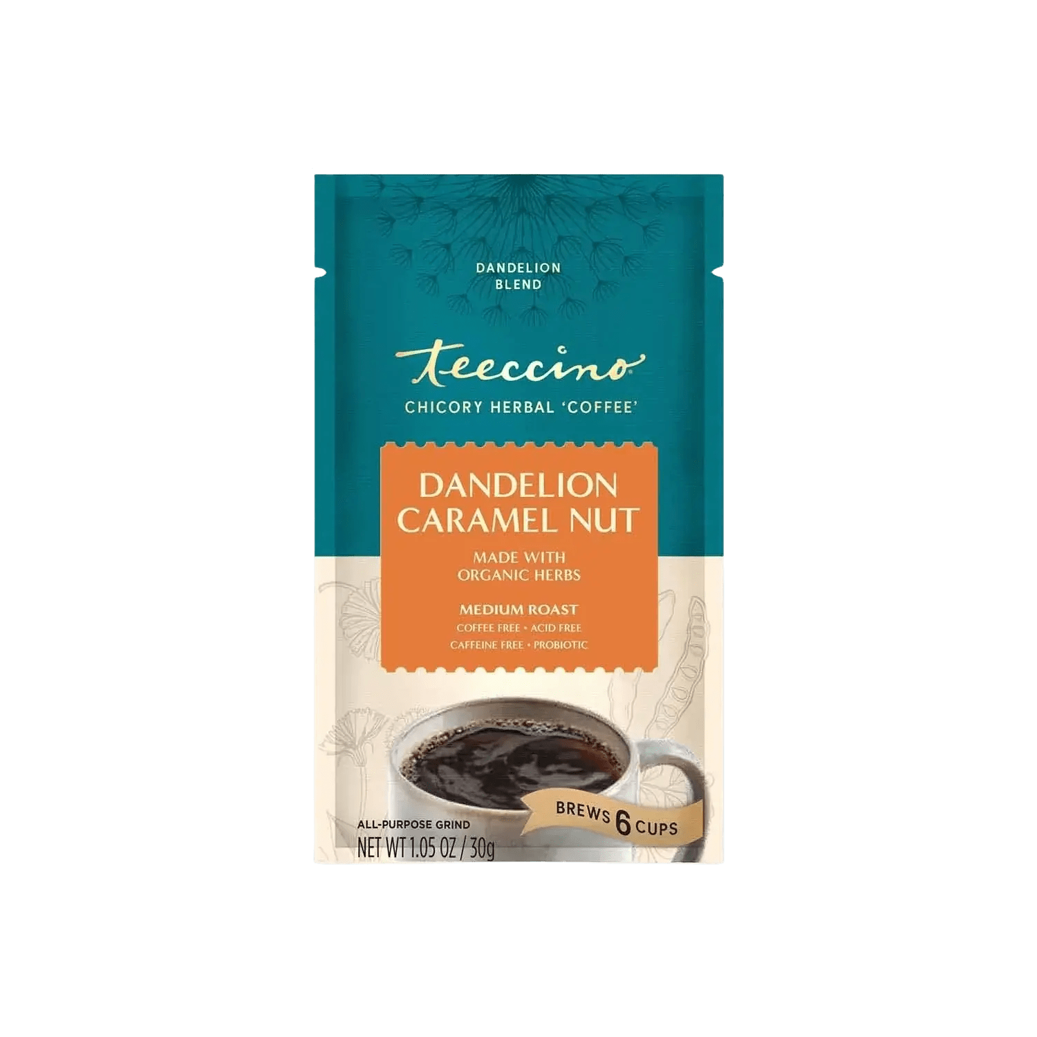 Dandelion Caramel Nut Chicory Herbal Coffee - Wine Drop Cookery LLC