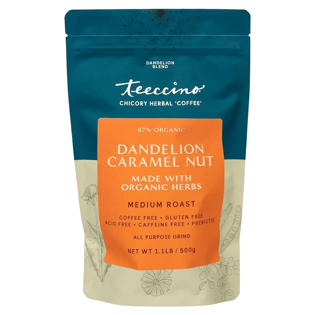 Dandelion Caramel Nut Chicory Herbal Coffee - Wine Drop Cookery LLC