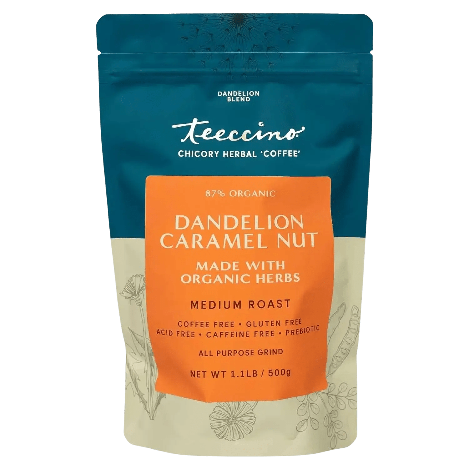 Dandelion Caramel Nut Chicory Herbal Coffee - Wine Drop Cookery LLC