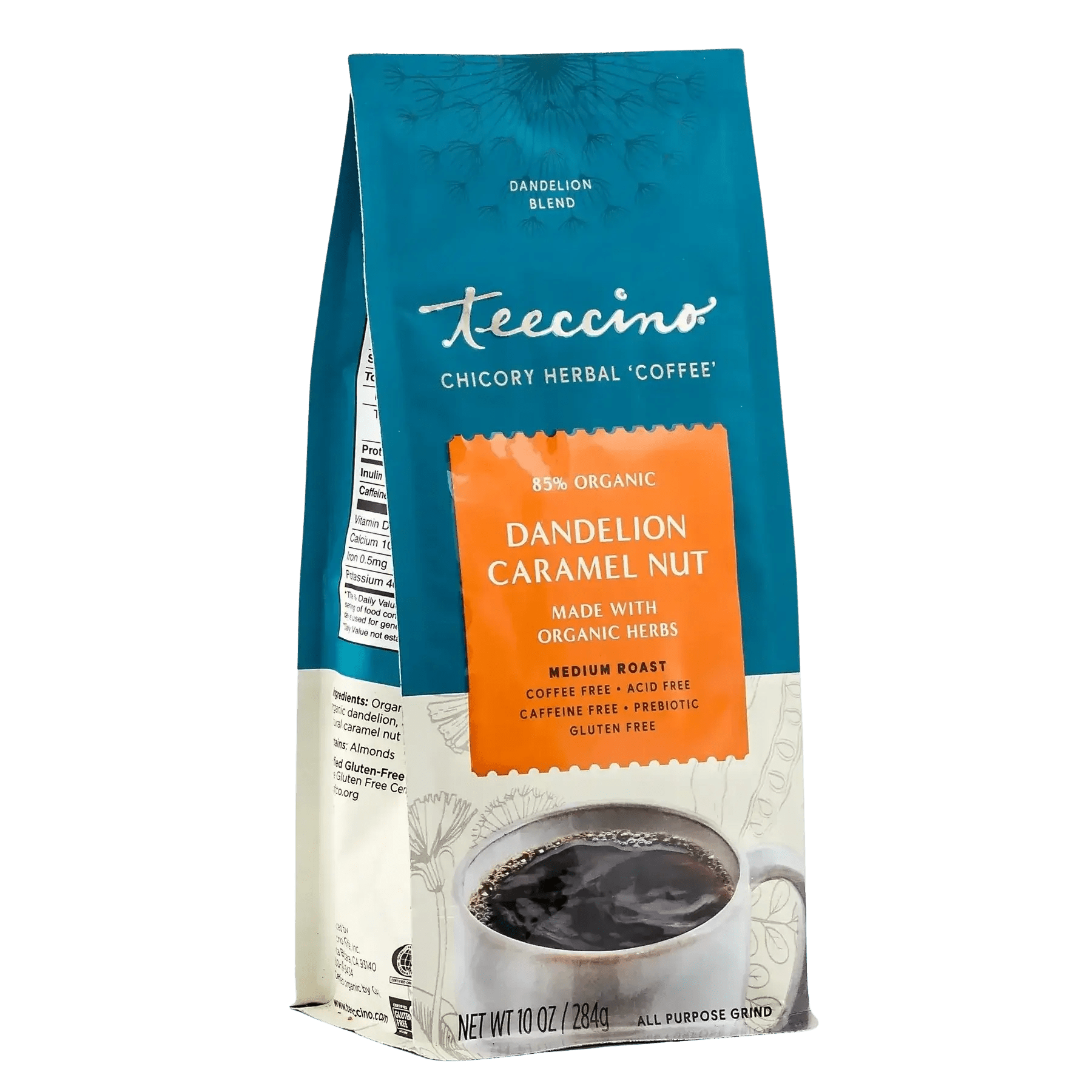 Dandelion Caramel Nut Chicory Herbal Coffee - Wine Drop Cookery LLC