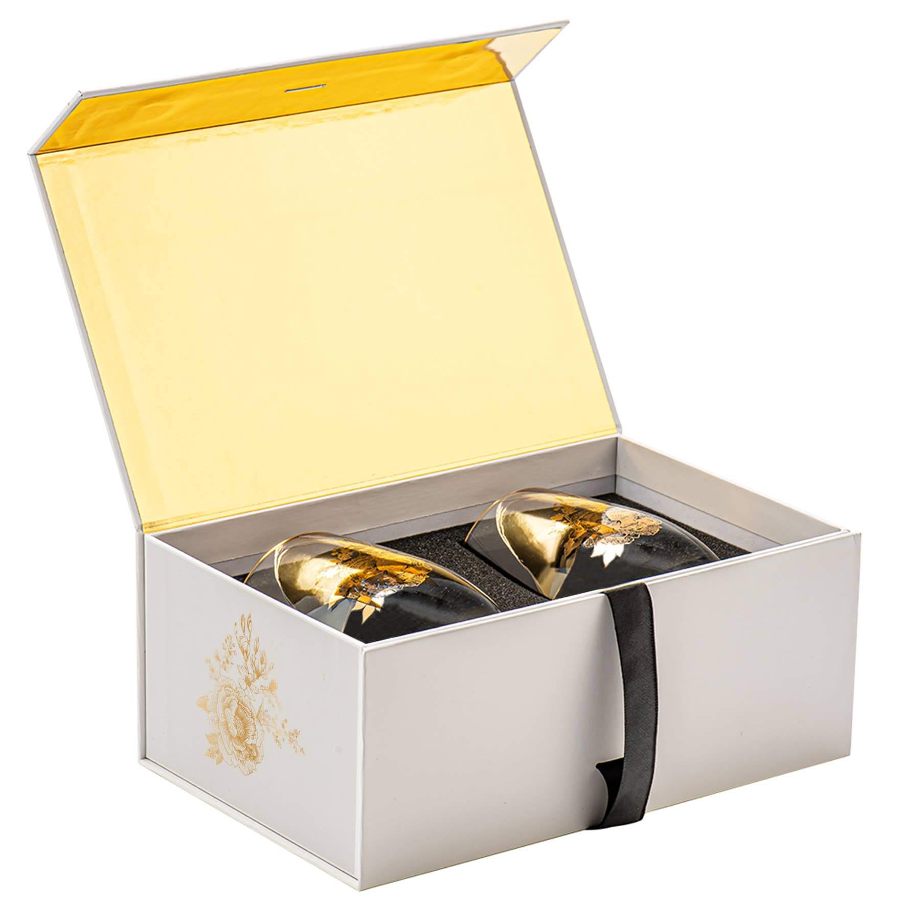 Delft Stemless Wine Glass Box Set - Wine Drop Cookery LLC