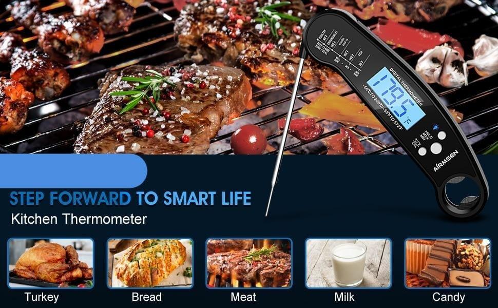 Digital Instant-Read Meat Thermometer Waterproof - Wine Drop Cookery LLC