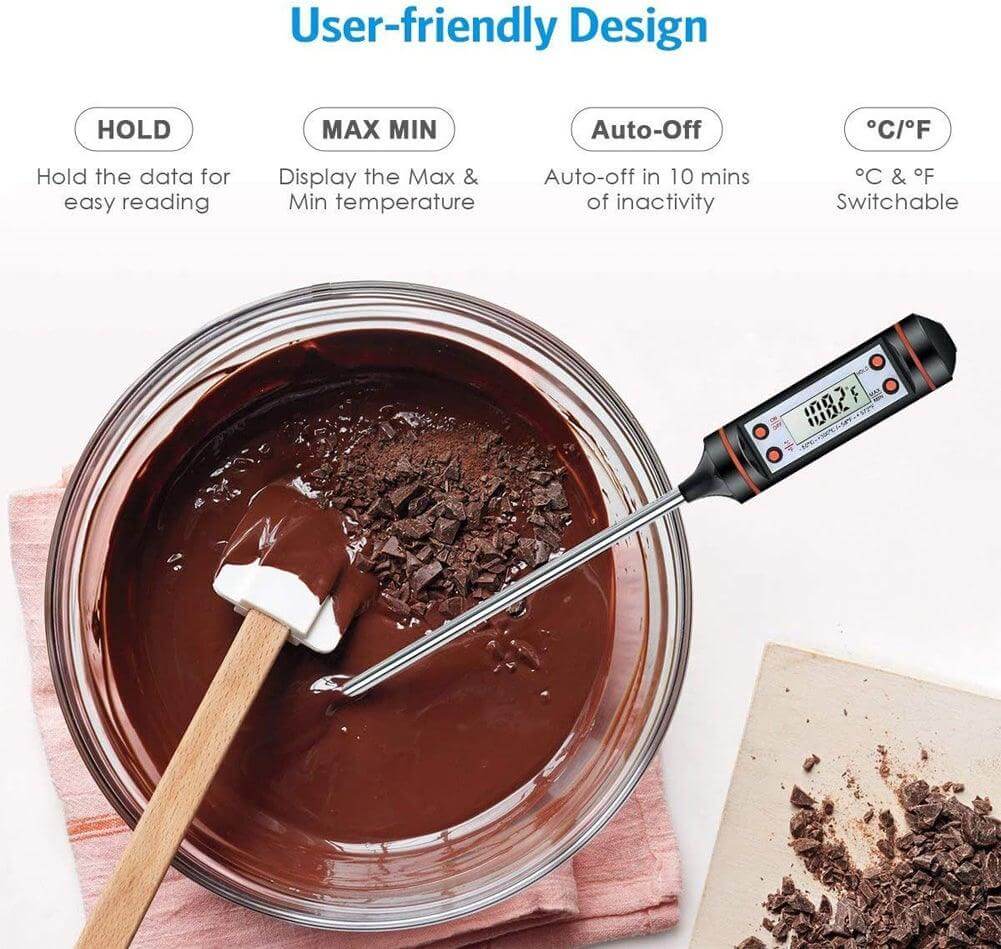 Digital Meat Thermometer with Long Probe - Wine Drop Cookery LLC