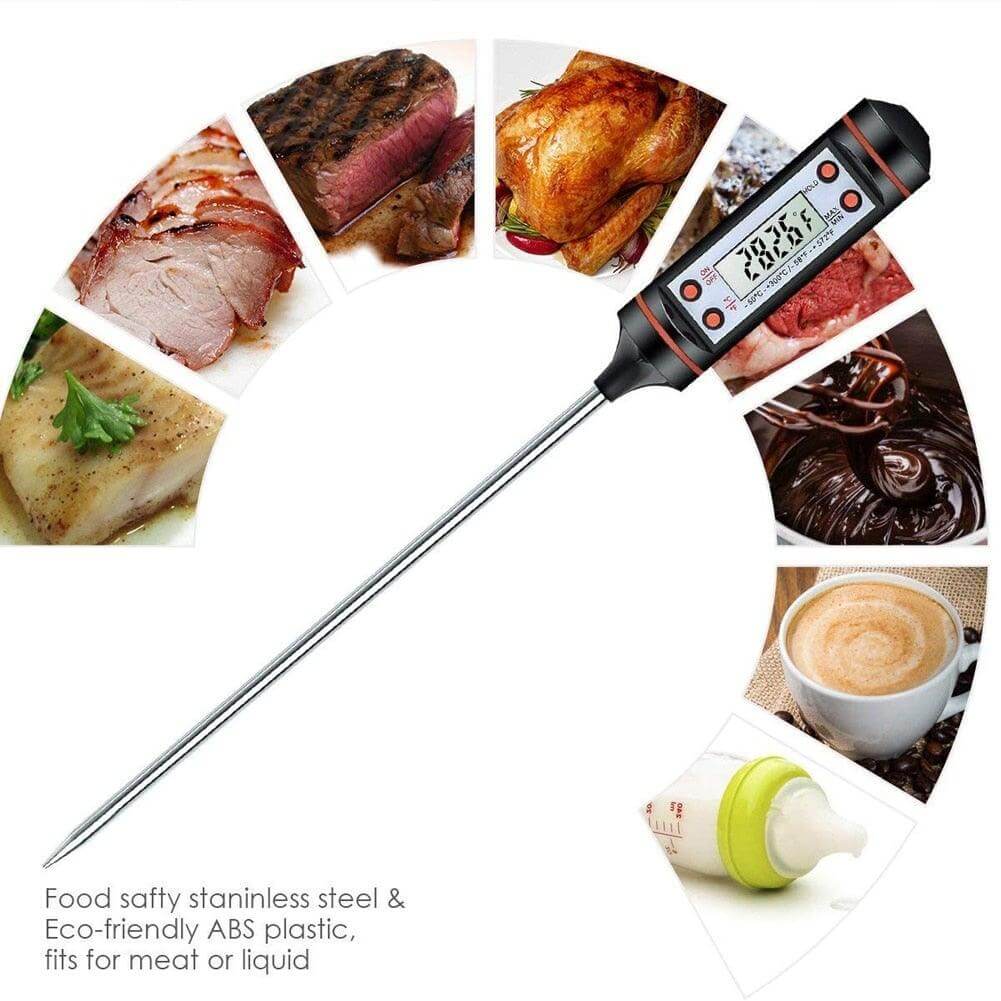 Digital Meat Thermometer with Long Probe - Wine Drop Cookery LLC