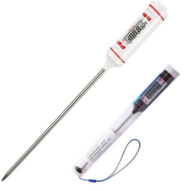 Digital Meat Thermometer with Long Probe - Wine Drop Cookery LLC
