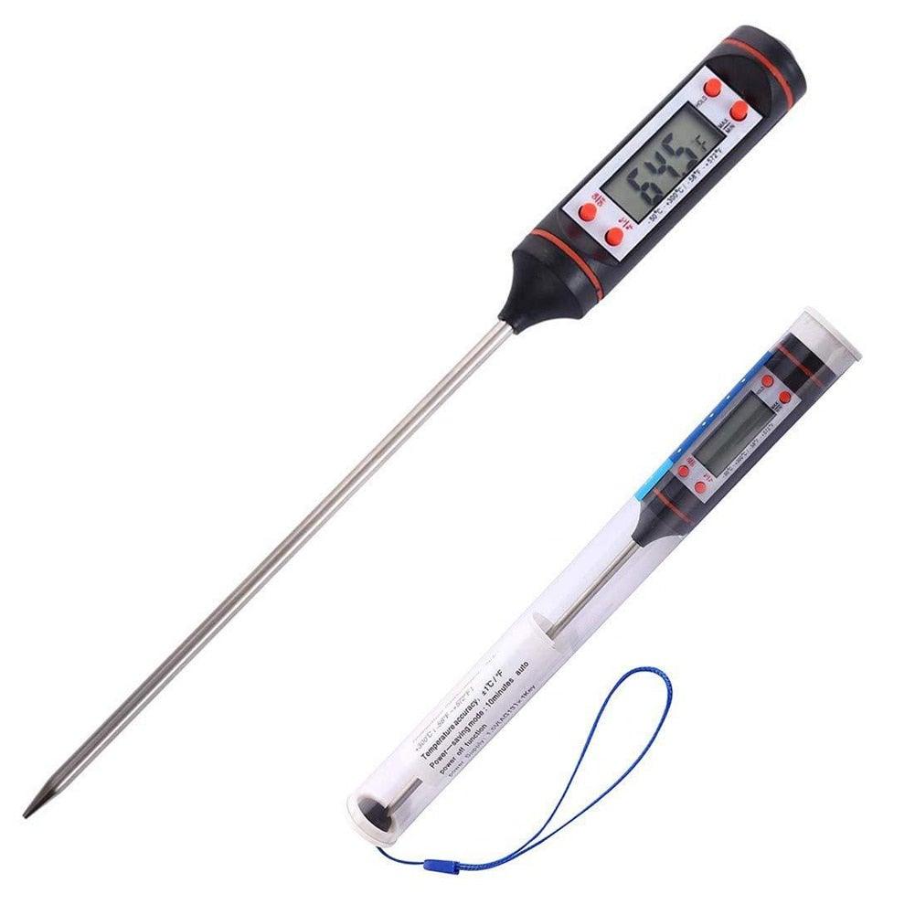 Digital Meat Thermometer with Long Probe - Wine Drop Cookery LLC