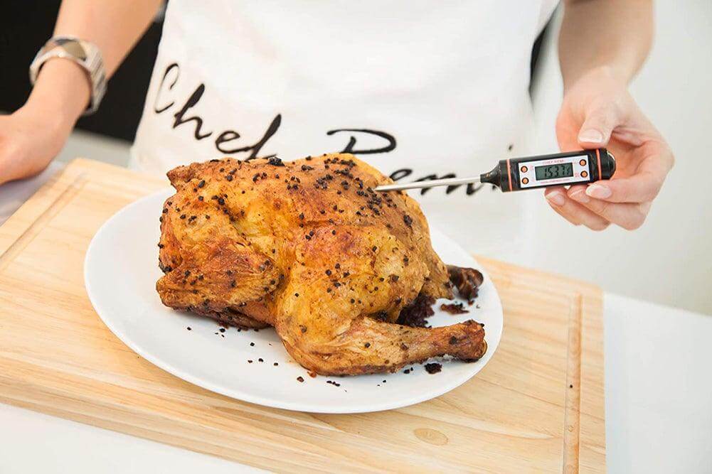 Digital Meat Thermometer with Long Probe - Wine Drop Cookery LLC