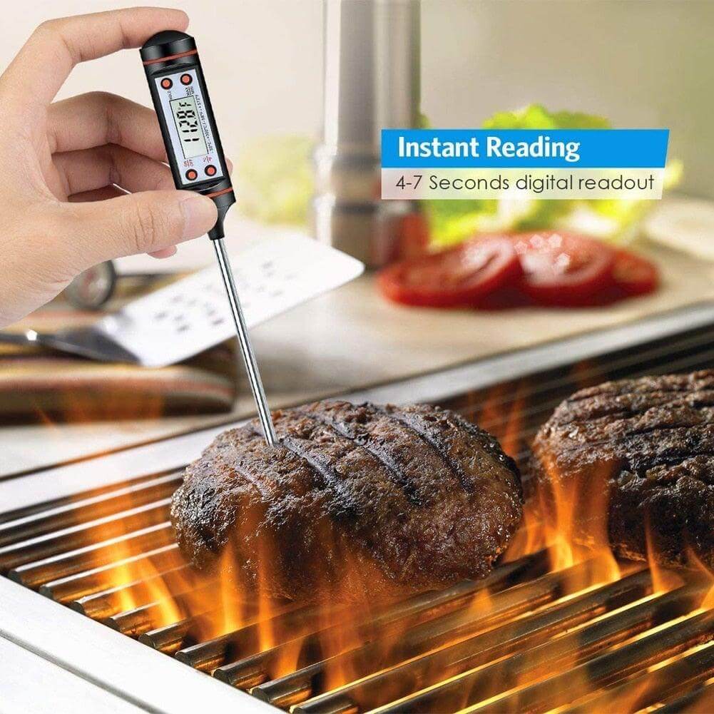 Digital Meat Thermometer with Long Probe - Wine Drop Cookery LLC