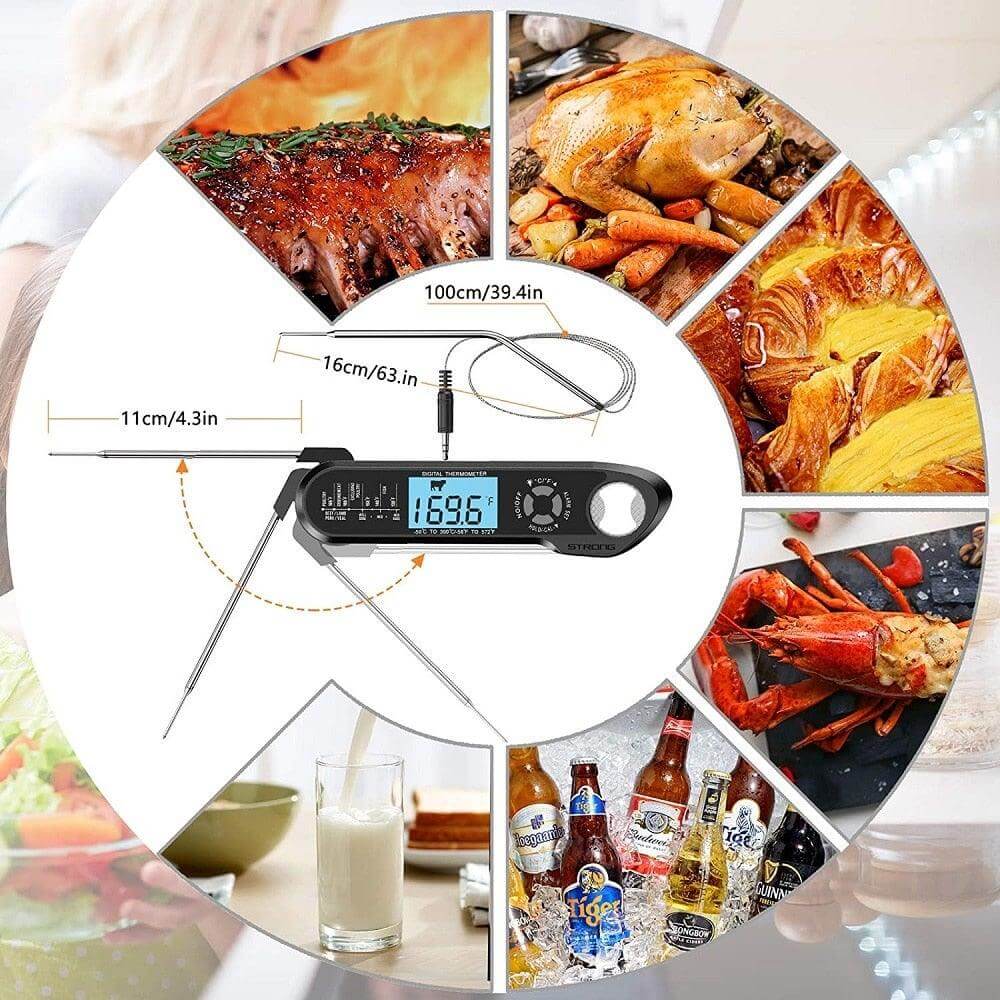 Dual-Probe Digital Meat Thermometer with Alarm - Wine Drop Cookery LLC