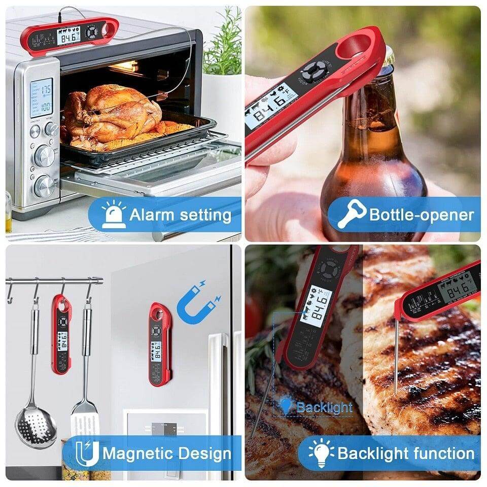Dual-Probe Digital Meat Thermometer with Alarm - Wine Drop Cookery LLC