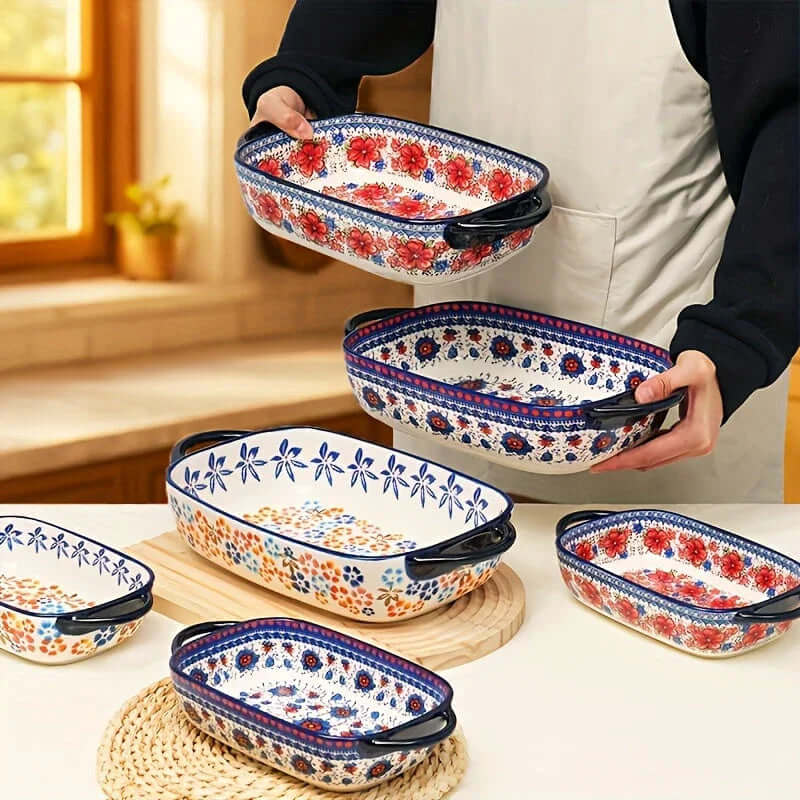Porcelain Baking Dish Set, 13 Inch, 2 Piece