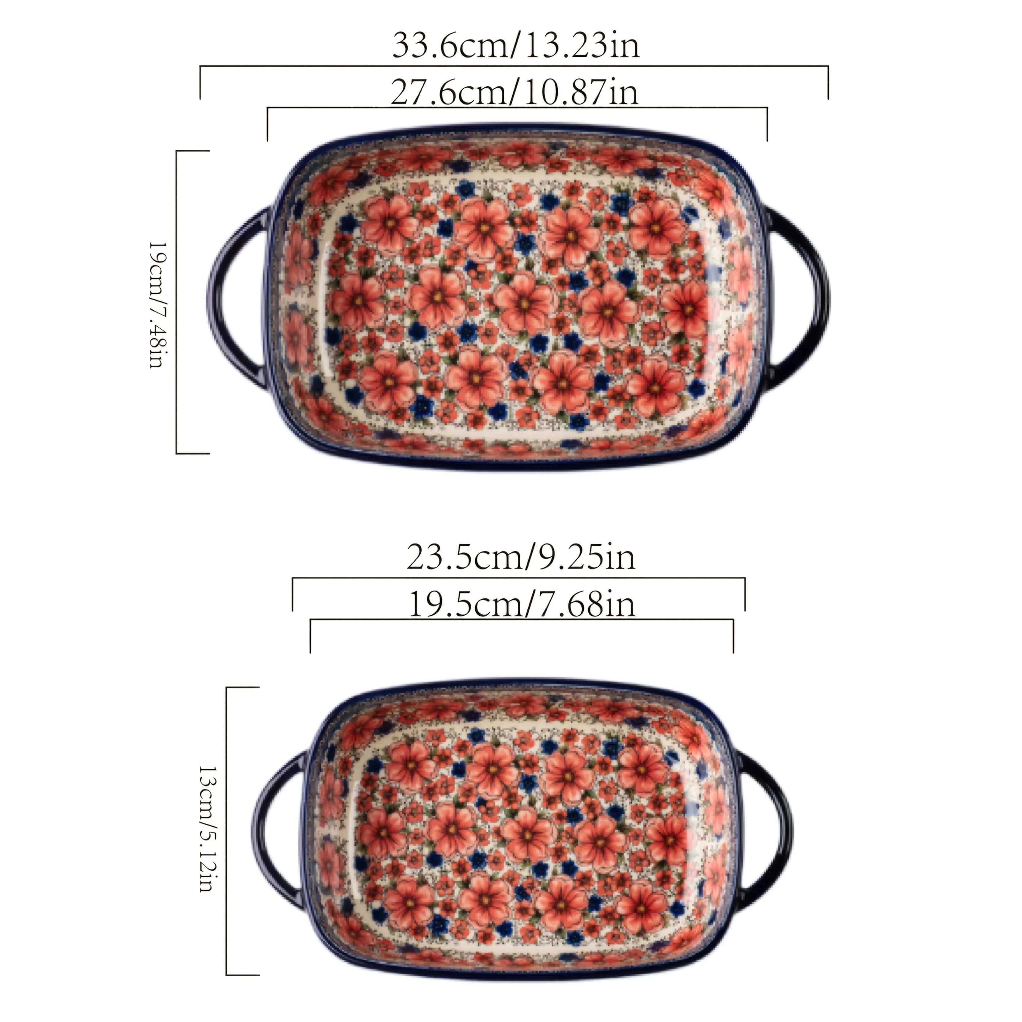 Porcelain Baking Dish Set, 13 Inch, 2 Piece