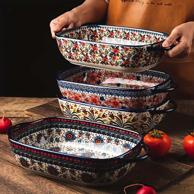 Porcelain Baking Dish Set, 13 Inch, 2 Piece