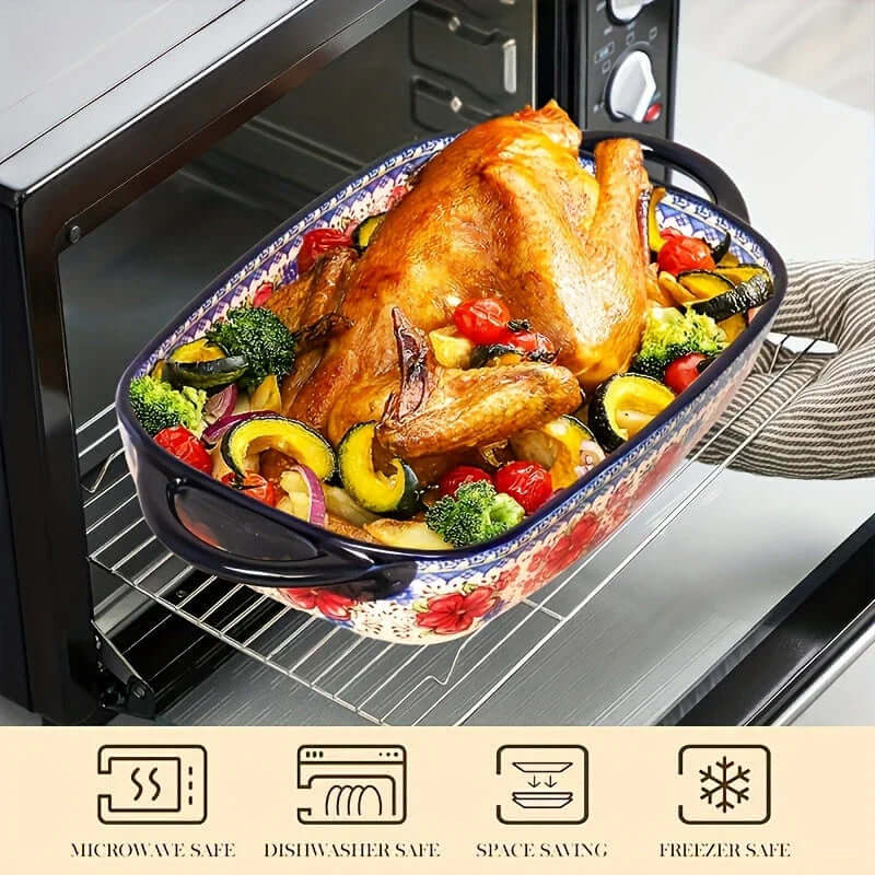 Porcelain Baking Dish Set, 13 Inch, 2 Piece
