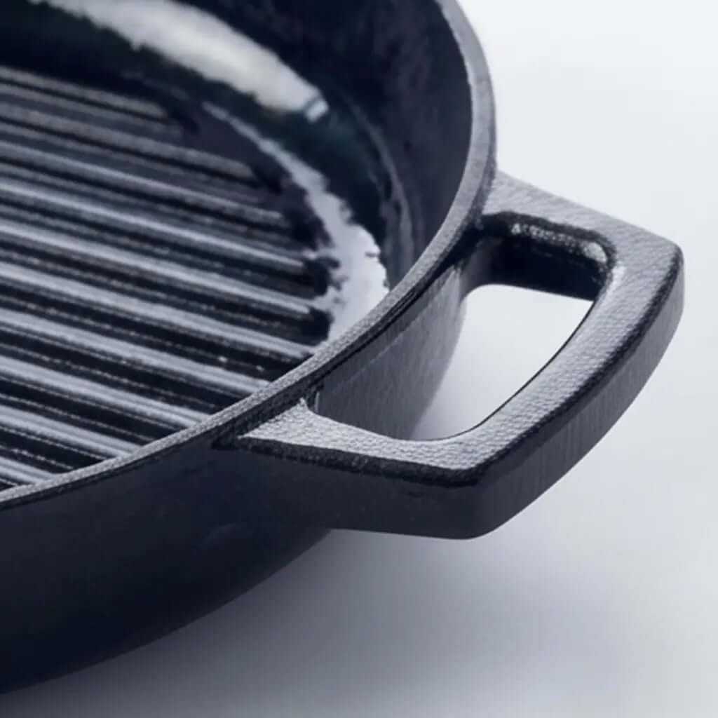 Enameled Cast Iron Grill Pan, 11" - Wine Drop Cookery LLC