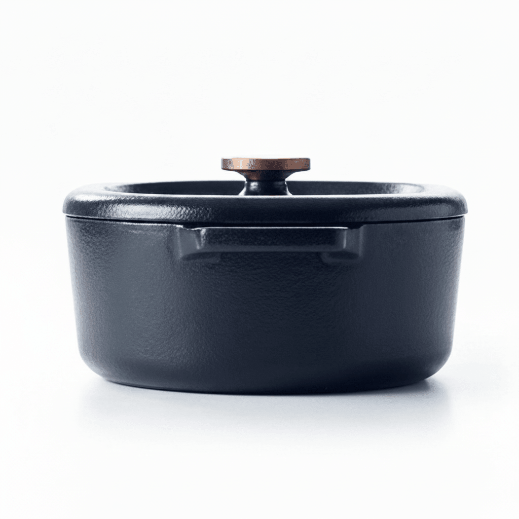 Enameled Cast Iron Oval Dutch Oven, 6-Qt - Wine Drop Cookery LLC