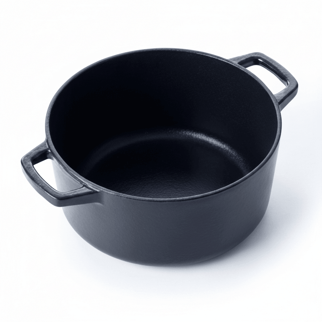 Enameled Cast Iron Round Dutch Oven, 5-Qt - Wine Drop Cookery LLC