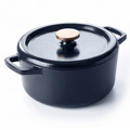 Enameled Cast Iron Round Dutch Oven, 5-Qt - Wine Drop Cookery LLC