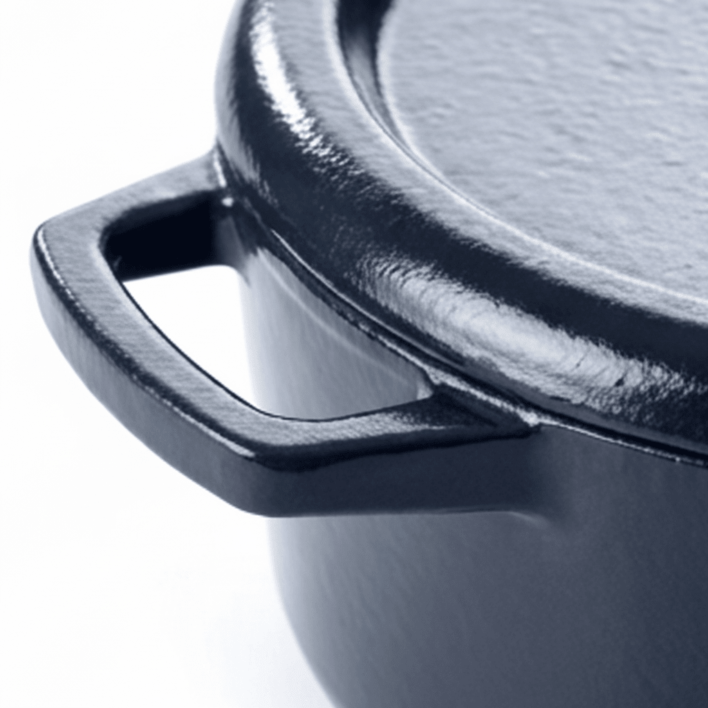 Enameled Cast Iron Round Dutch Oven, 5-Qt - Wine Drop Cookery LLC