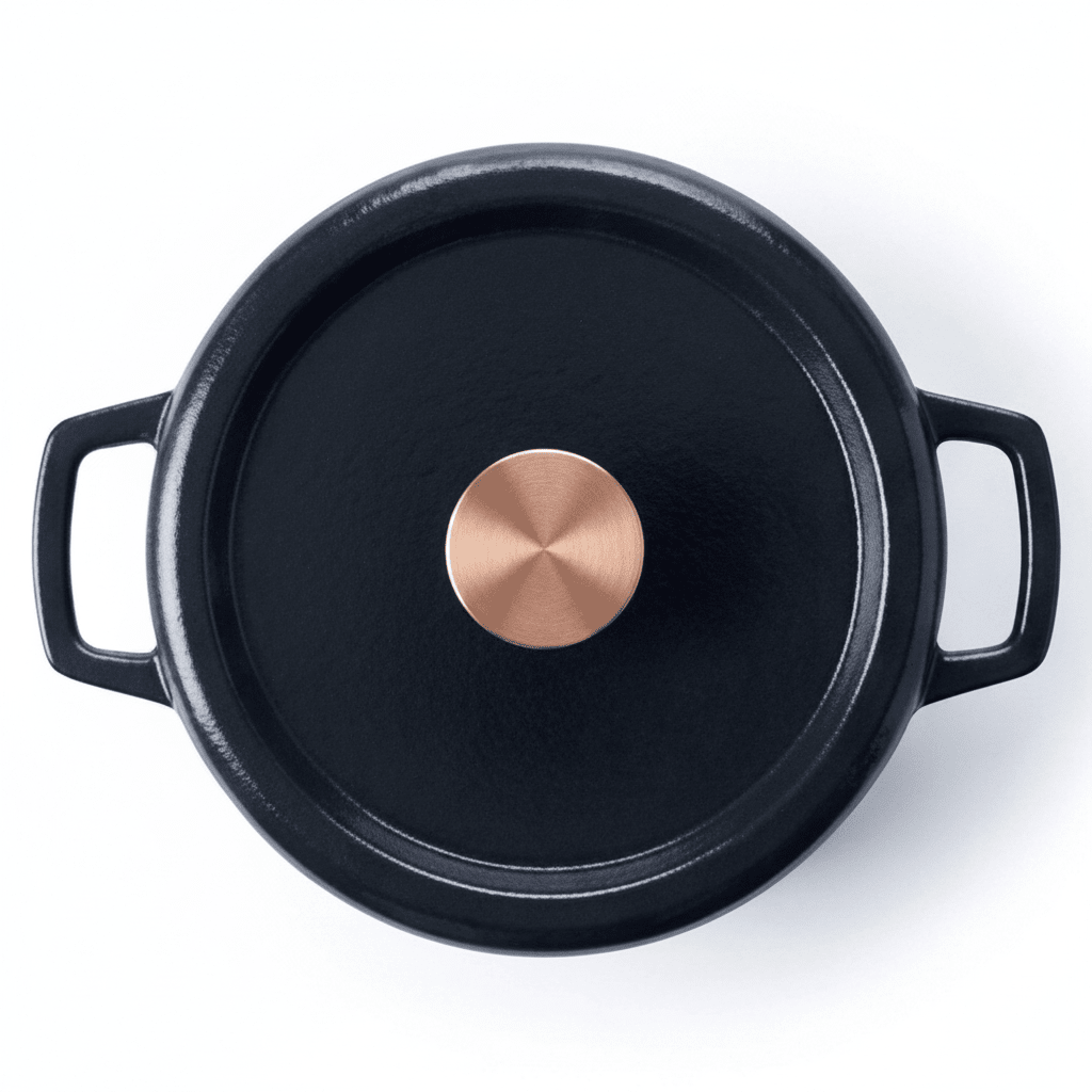 Enameled Cast Iron Round Dutch Oven, 5-Qt - Wine Drop Cookery LLC