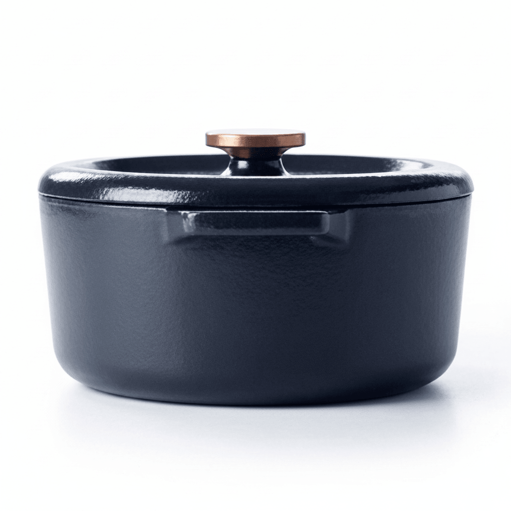 Enameled Cast Iron Round Dutch Oven, 5-Qt - Wine Drop Cookery LLC