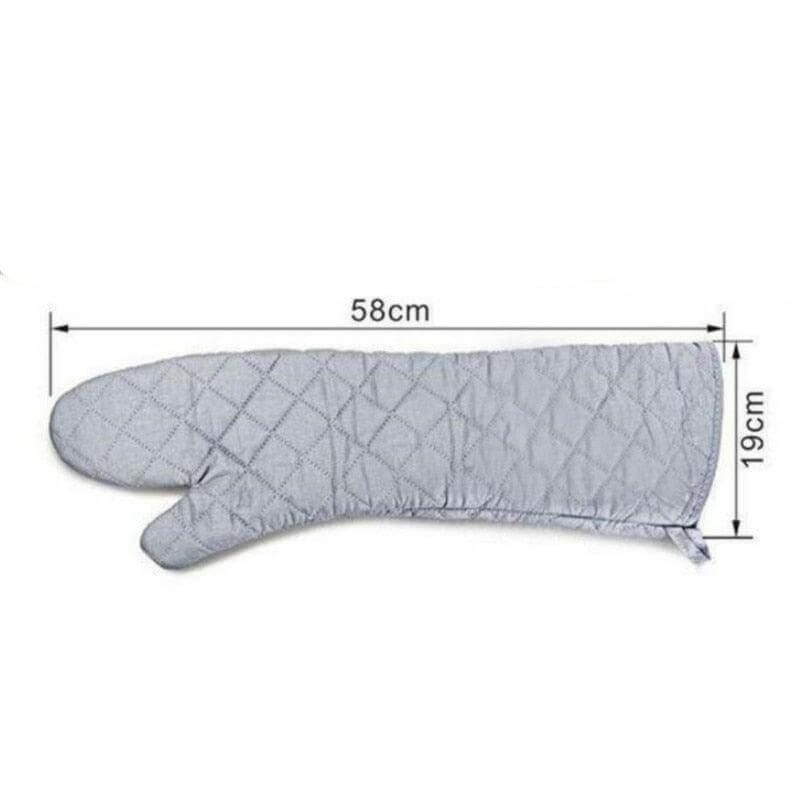 Extra-Long Cotton Oven Gloves 23-Inch - Wine Drop Cookery LLC