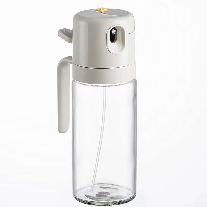 2 In 1 Oil Sprayer Bottle BBQ Cooking for cooking with a clear design and easy press function for dispensing oil and vinegar.