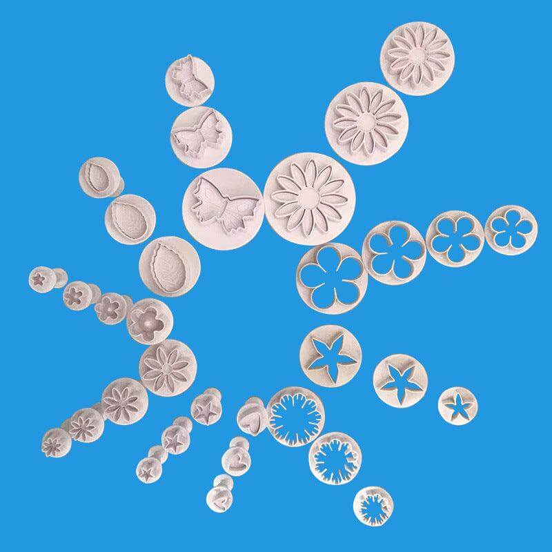 Fondant and Cookie Cutter Set 33 Pieces - Wine Drop Cookery LLC