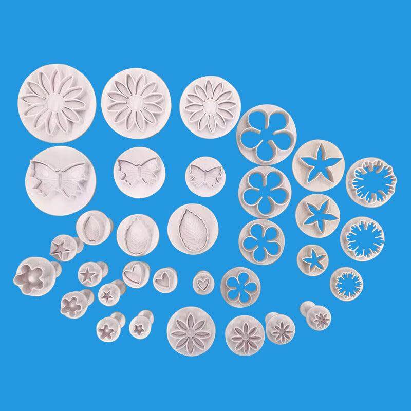 Fondant and Cookie Cutter Set 33 Pieces - Wine Drop Cookery LLC