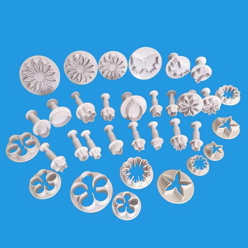 Fondant and Cookie Cutter Set 33 Pieces - Wine Drop Cookery LLC